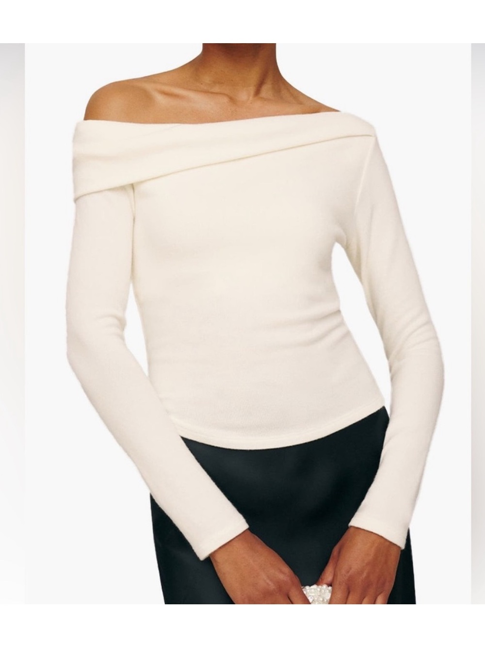 Reformation Elio Knit Off-the-Shoulder Top